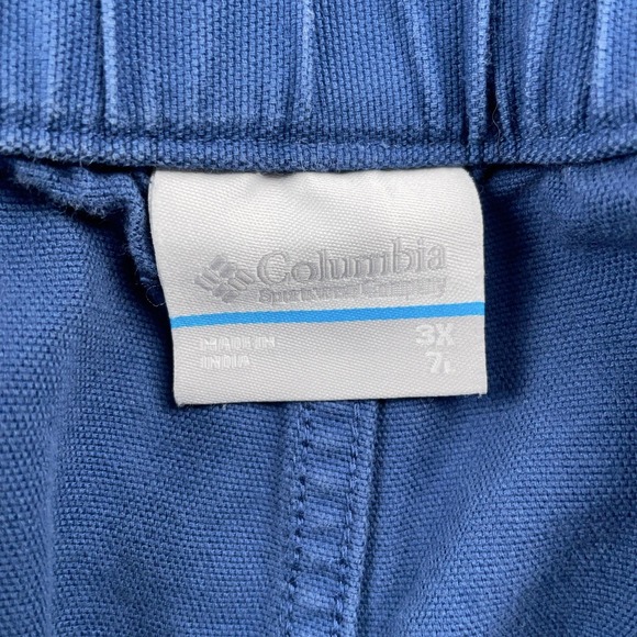 Columbia PFG Shorts Mens 3XL Blue Cargo Fishing Utility Cotton Outdoor - Picture 7 of 9
